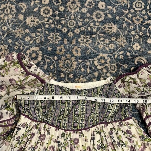 Free People Endless Afternoon Dress Floral Bohemian Babydoll Coquette Romantic - Picture 14 of 15